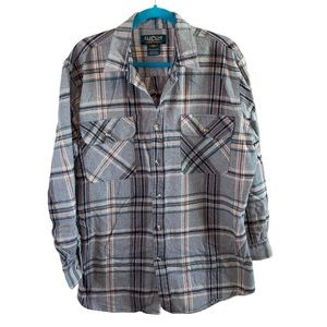 ElkMont Outfitters Plaid Button Down Flannel Shirt Shacket